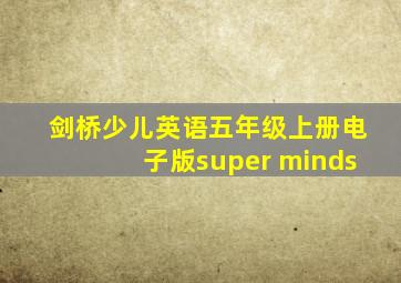 剑桥少儿英语五年级上册电子版super minds